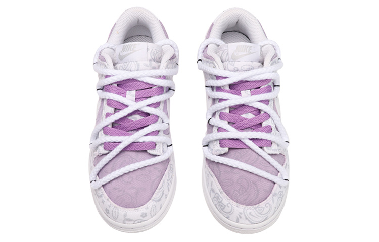Shop (W) [定制鞋] 耐克Dunk Low ESS '白色Paisley薰衣草' DJ9955-100(TeamThree-女款薰衣草-白紫)