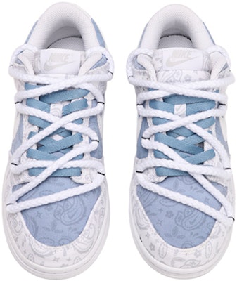 (W) 나이키 덩크 로우 ESS '화이트 페이즐리' (커스텀) DJ9955-100(TeamThree-女款腰果花-白蓝) Shop (W) 나이키 덩크 로우 ESS '화이트 페이즐리' (커스텀) DJ9955-100(TeamThree-女款腰果花-白蓝)