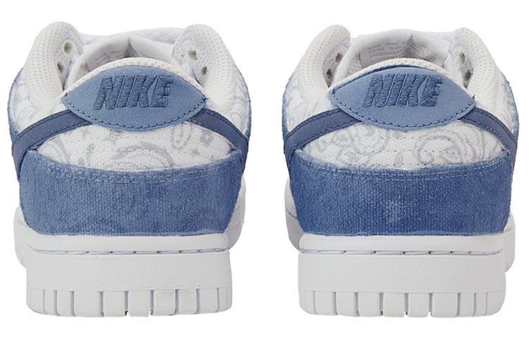 Purchase (W) [定制鞋款] 耐克Dunk低帮ESS '白色佩斯利-蓝色丹宁水母' DJ9955-100(Team15-女款牛仔蓝腰果花白蓝)