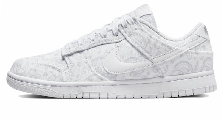 (W) 나이키 덩크 로우 커스텀 '화이트 페이즐리' DJ9955-100(TeamM-女款灰霾黑白灰) Details for (W) 나이키 덩크 로우 커스텀 '화이트 페이즐리' DJ9955-100(TeamM-女款灰霾黑白灰)
