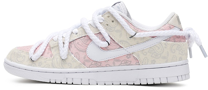 custom-shoes-women-nike-dunk-low-ess-white-peach-oolong-paisley