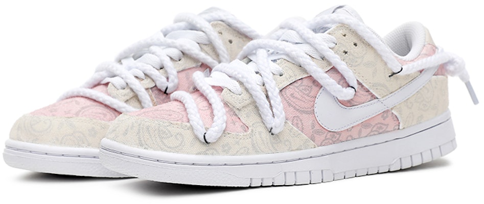 (W) 【カスタムシューズ】(女性用) ナイキ ダンク ロー ESS 'ホワイトピーチウーロンペイズリー' DJ9955-100(Team15-白桃乌龙) Lookbook (W) 【カスタムシューズ】(女性用) ナイキ ダンク ロー ESS 'ホワイトピーチウーロンペイズリー' DJ9955-100(Team15-白桃乌龙)