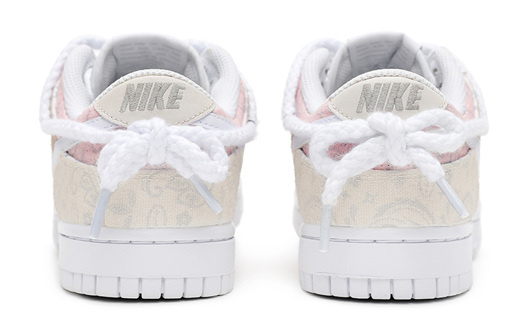 Purchase (W) 나이키 덩크 로우 커스텀 '화이트 피치 우롱 페이즐리' DJ9955-100(Team15-白桃乌龙)