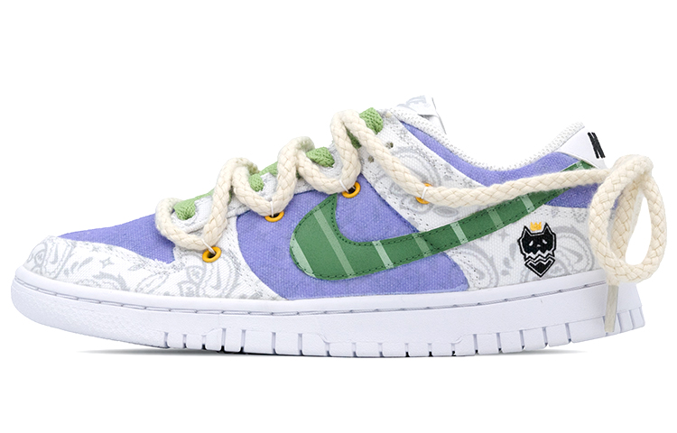 Buy (W) [カスタムシューズ] (女性用) ナイキ ダンク ロー ESS 'ホワイトパープル - デニムペイズリー デコンストラクテッド' DJ9955-100(team肆-腰果花白紫解构T)