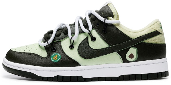 【定製球鞋】Nike Dunk Low LX 情人節主題 牛油果 高街 低幫 板鞋 女款 黑白綠 特殊禮袋 Buy 【定製球鞋】Nike Dunk Low LX 情人節主題 牛油果 高街 低幫 板鞋 女款 黑白綠 特殊禮袋