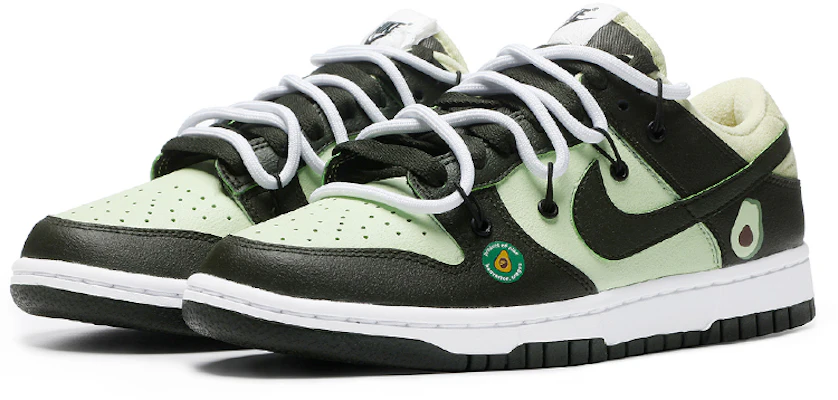 【定製球鞋】Nike Dunk Low LX 情人節主題 牛油果 高街 低幫 板鞋 女款 黑白綠 特殊禮袋 Lookbook 【定製球鞋】Nike Dunk Low LX 情人節主題 牛油果 高街 低幫 板鞋 女款 黑白綠 特殊禮袋