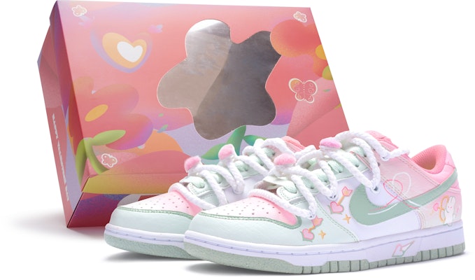 (W) 나이키 덩크 로우 넥스트 네이처 '화이트 핑크 그린' (커스텀) DN1431-102(TeamR-女款遇箭白粉绿S-BOX) Buy (W) 나이키 덩크 로우 넥스트 네이처 '화이트 핑크 그린' (커스텀) DN1431-102(TeamR-女款遇箭白粉绿S-BOX)