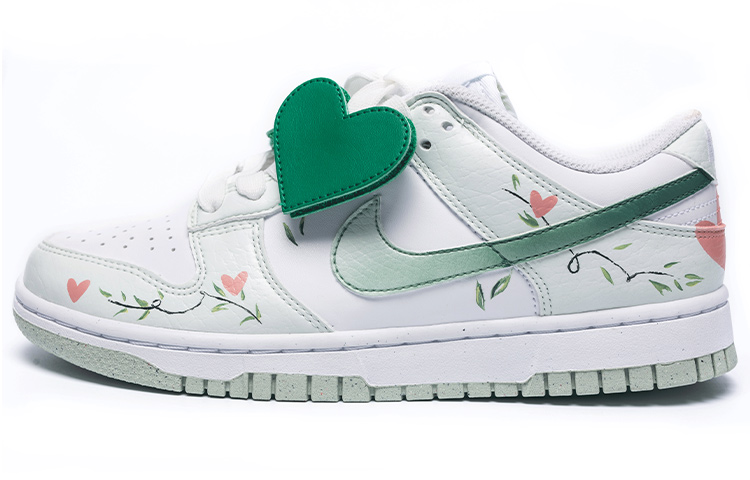 Buy 【定制球鞋】 Nike Dunk Low Next Nature "White Mint" 潮流復古 小清新 愛心 綠植 如沐春風 低筒 板鞋 女款 白淺綠