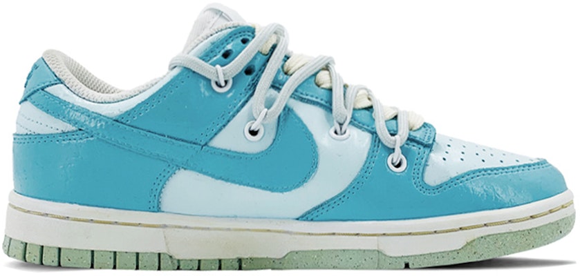 【定制球鞋】Nike Dunk Low Next Nature「白薄荷」解構鞋帶 塗鴉 星星刺繡貼 高街 低幫 板鞋 女款 冰藍 Order 【定制球鞋】Nike Dunk Low Next Nature「白薄荷」解構鞋帶 塗鴉 星星刺繡貼 高街 低幫 板鞋 女款 冰藍