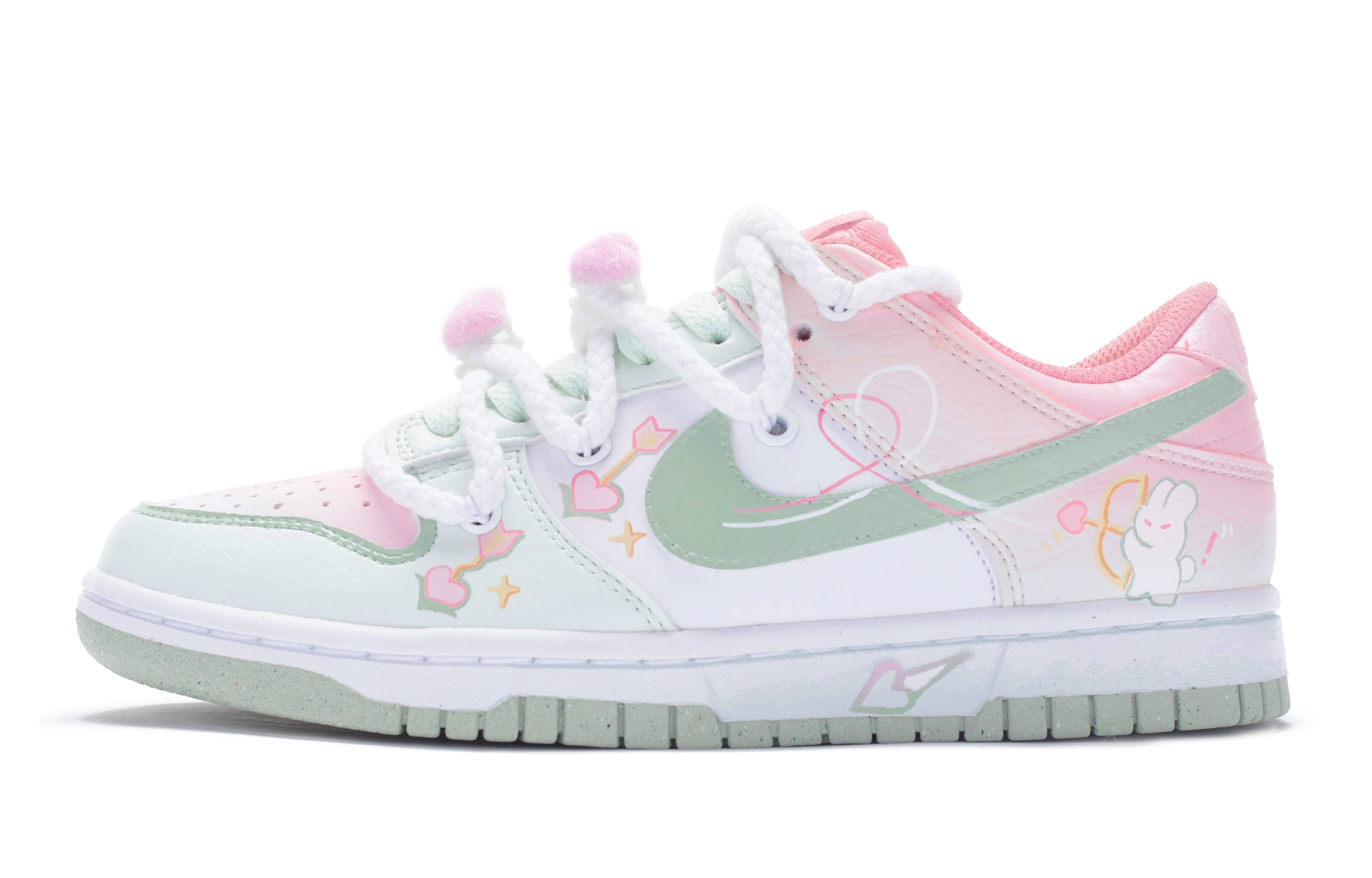 Order 【定制球鞋】Nike Dunk Low Next Nature 遇箭 特殊鞋盒 手繪噴繪 休閒 低幫 板鞋 女款 白粉綠