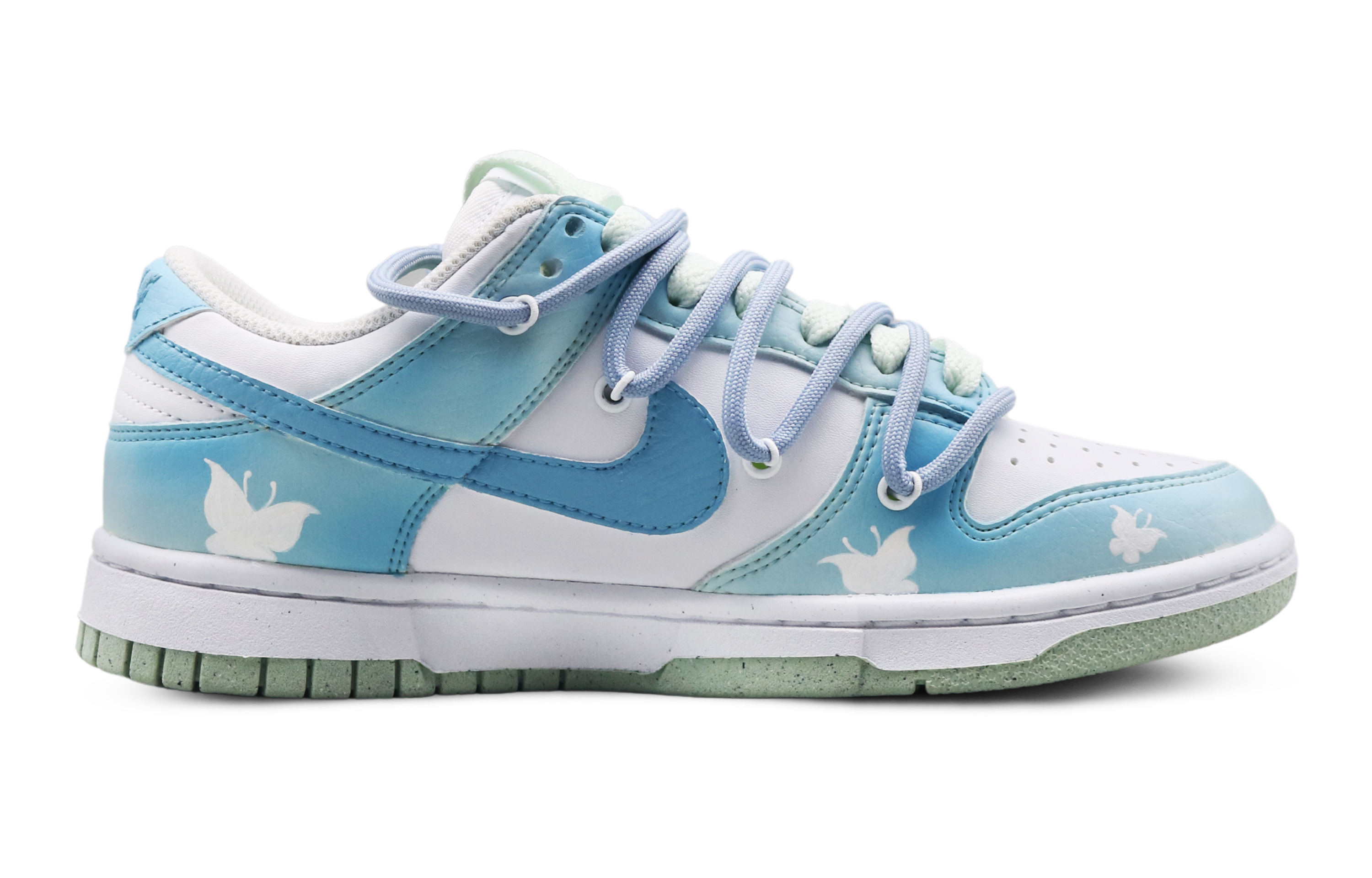 Order (W) 나이키 덩크 로우 넥스트 네이처 '상큼 블루-화이트' (커스텀) DN1431-102(Team8-女款清爽气泡蓝白）