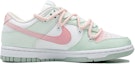 Order (W) 나이키 덩크 로우 넥스트 네이처 '화이트 민트' (커스텀) DN1431-102(Team27-女款青提樱花粉白绿)