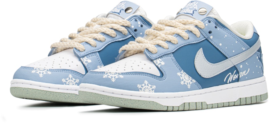【定制球鞋】 Nike Dunk Low Next Nature 冰雪限定 禮盒 雪花鹿 低幫 板鞋 女款 藍 Lookbook 【定制球鞋】 Nike Dunk Low Next Nature 冰雪限定 禮盒 雪花鹿 低幫 板鞋 女款 藍