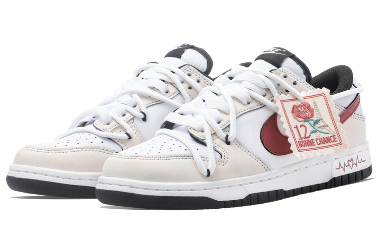 Lookbook (W) Sepatu Custom Nike Dunk Low Retro 'Beige Red' DD1503-101(Team34-过往)