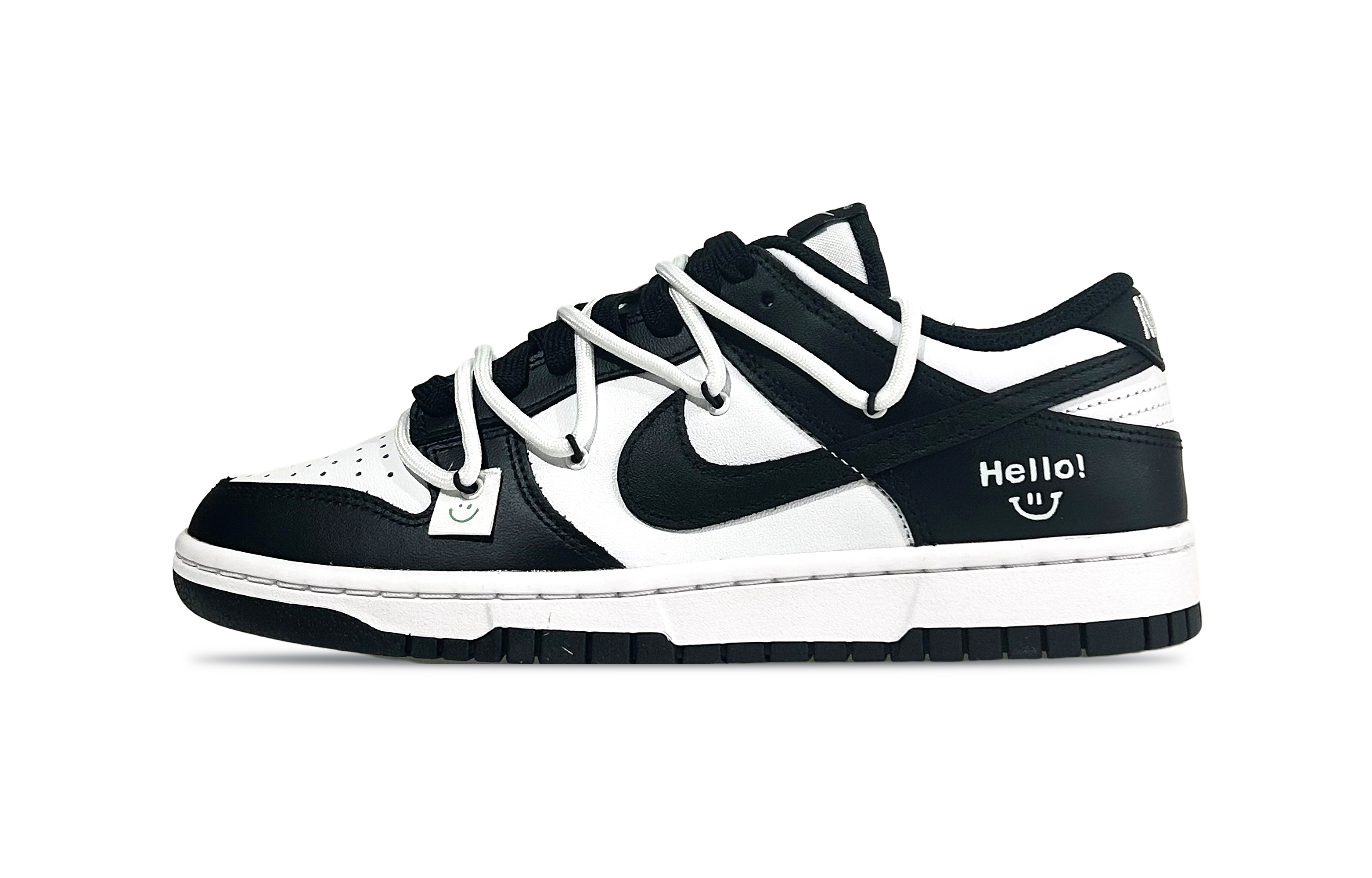 Buy (W) [Kasut Custom] Nike Dunk Low Retro 'Hitam Putih Smiley Face' DD1503-101(Team49-笑脸解构)