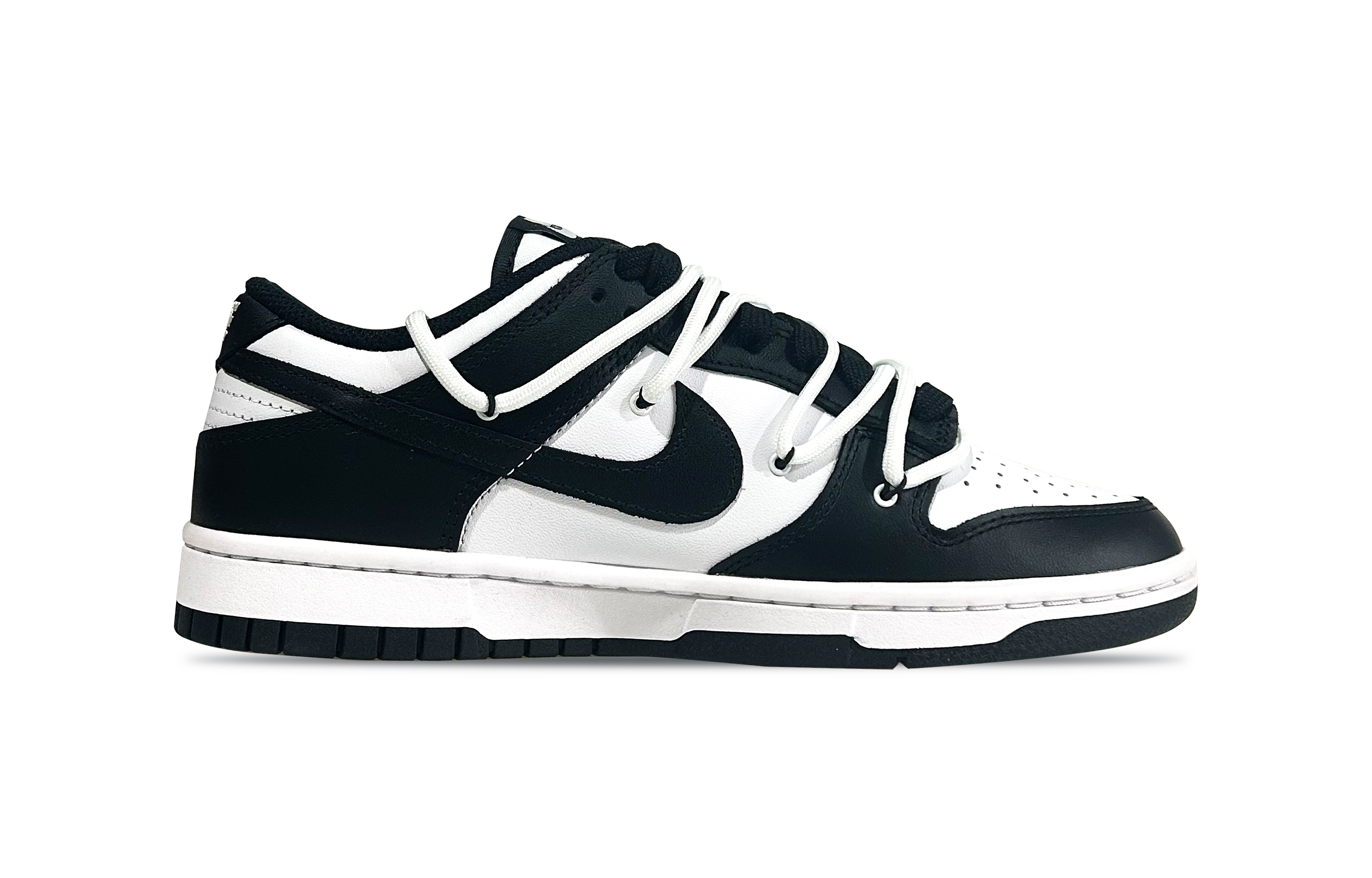 Order (W) [Kasut Custom] Nike Dunk Low Retro 'Hitam Putih Smiley Face' DD1503-101(Team49-笑脸解构)