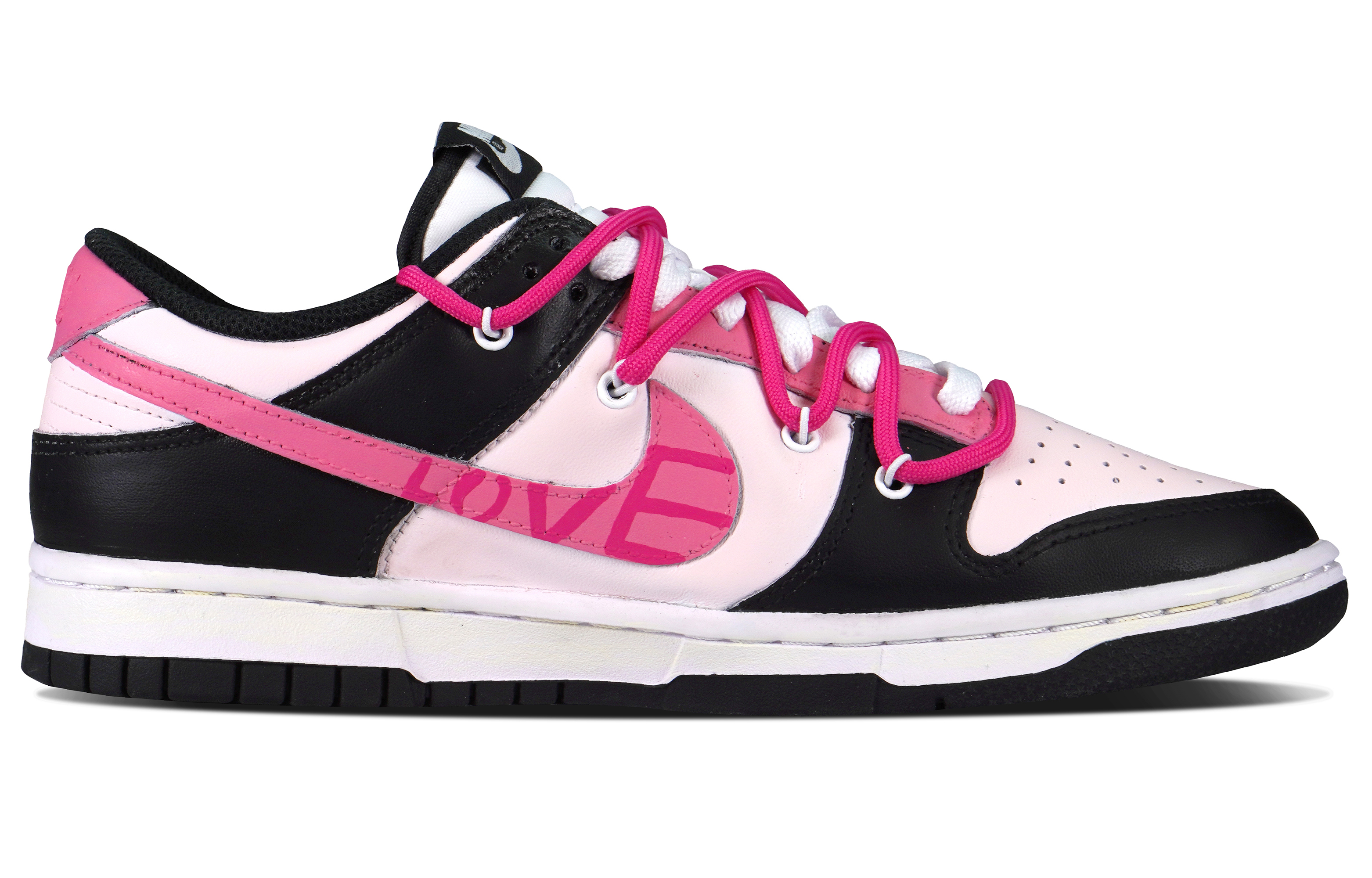[Custom Shoes] (W) Nike Dunk Low Retro 'Black Pink' 圖 2