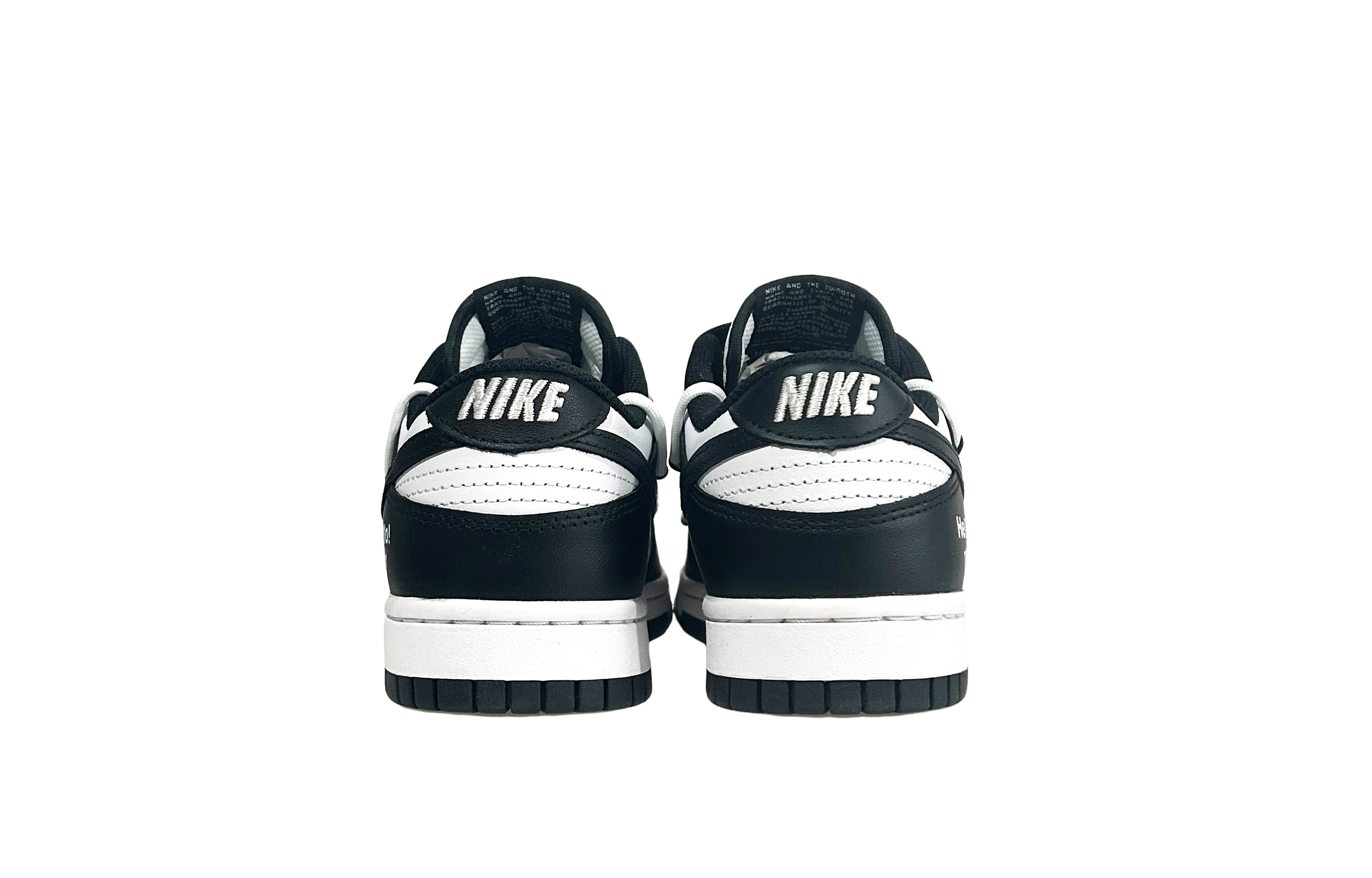 Shop (W) [Kasut Custom] Nike Dunk Low Retro 'Hitam Putih Smiley Face' DD1503-101(Team49-笑脸解构)