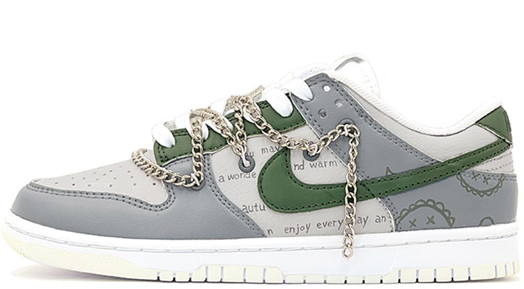 custom-shoes-women-nike-dunk-low-retro-christmas-paisley-grey-green