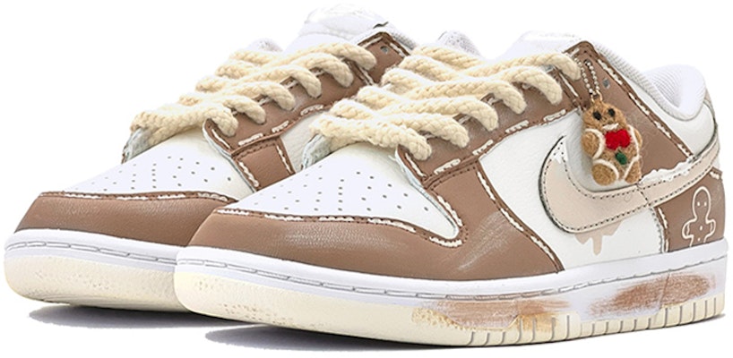 【定制球鞋】Nike Dunk Low Retro 聖誕禮物 聖誕薑餅人 限定禮盒 復古休閒 低幫 板鞋 女款 棕白 Lookbook 【定制球鞋】Nike Dunk Low Retro 聖誕禮物 聖誕薑餅人 限定禮盒 復古休閒 低幫 板鞋 女款 棕白