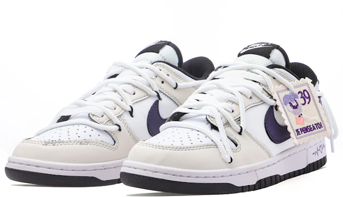 【定制球鞋】Nike Dunk Low Retro 簡約 回憶 溫柔 高級小眾 清新 低幫 板鞋 女款 米白紫 Shop 【定制球鞋】Nike Dunk Low Retro 簡約 回憶 溫柔 高級小眾 清新 低幫 板鞋 女款 米白紫