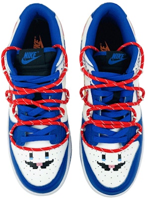 (W) Nike Dunk Low Retro "Hiper Cobalto Mario Pixel" CW1590-001(Team叁-女款喷绘手绘解构白蓝红) Purchase (W) Nike Dunk Low Retro "Hiper Cobalto Mario Pixel" CW1590-001(Team叁-女款喷绘手绘解构白蓝红)
