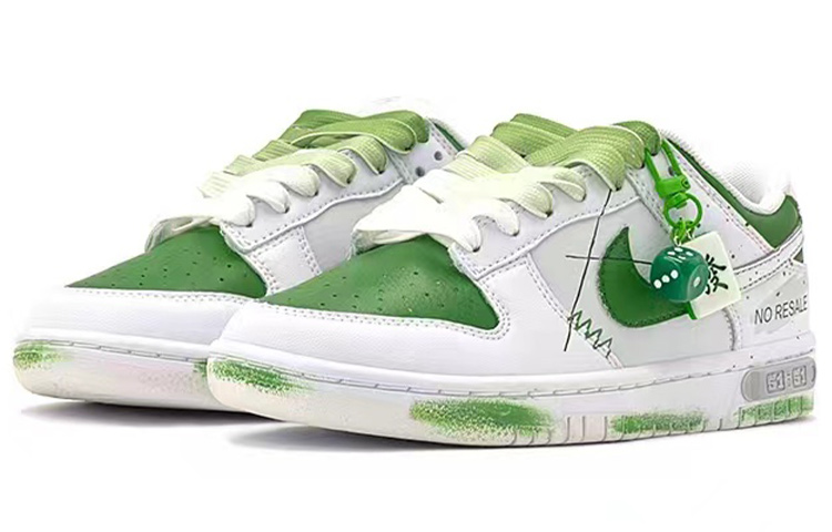 [Custom Shoes] (W) Nike Dunk Low Retro 'Mahjong White-Green' 圖 3