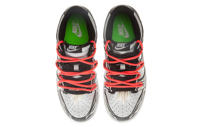 Shop (W) [Kasut Custom] Nike Dunk Low Retro 'Panda Zebra Tali Dekonstruksi' DD1503-106(TeamA-DKL黄绿男女熊猫阿凡达)