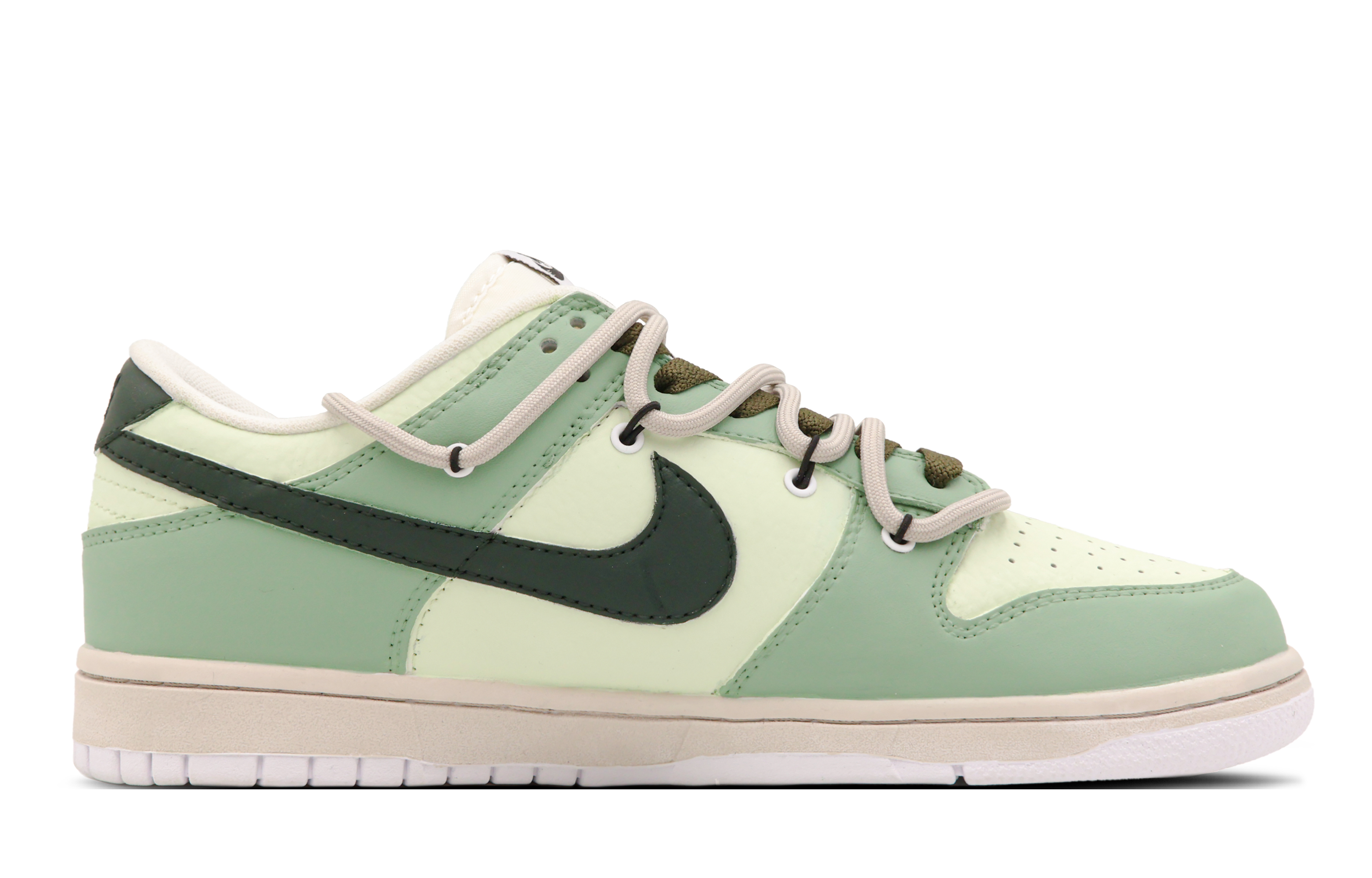 Order (W) [Sepatu Custom] Nike Dunk Low Retro 'Pastoral Diary Abu Hijau' DH9765-100(Team53-女款田园日记)