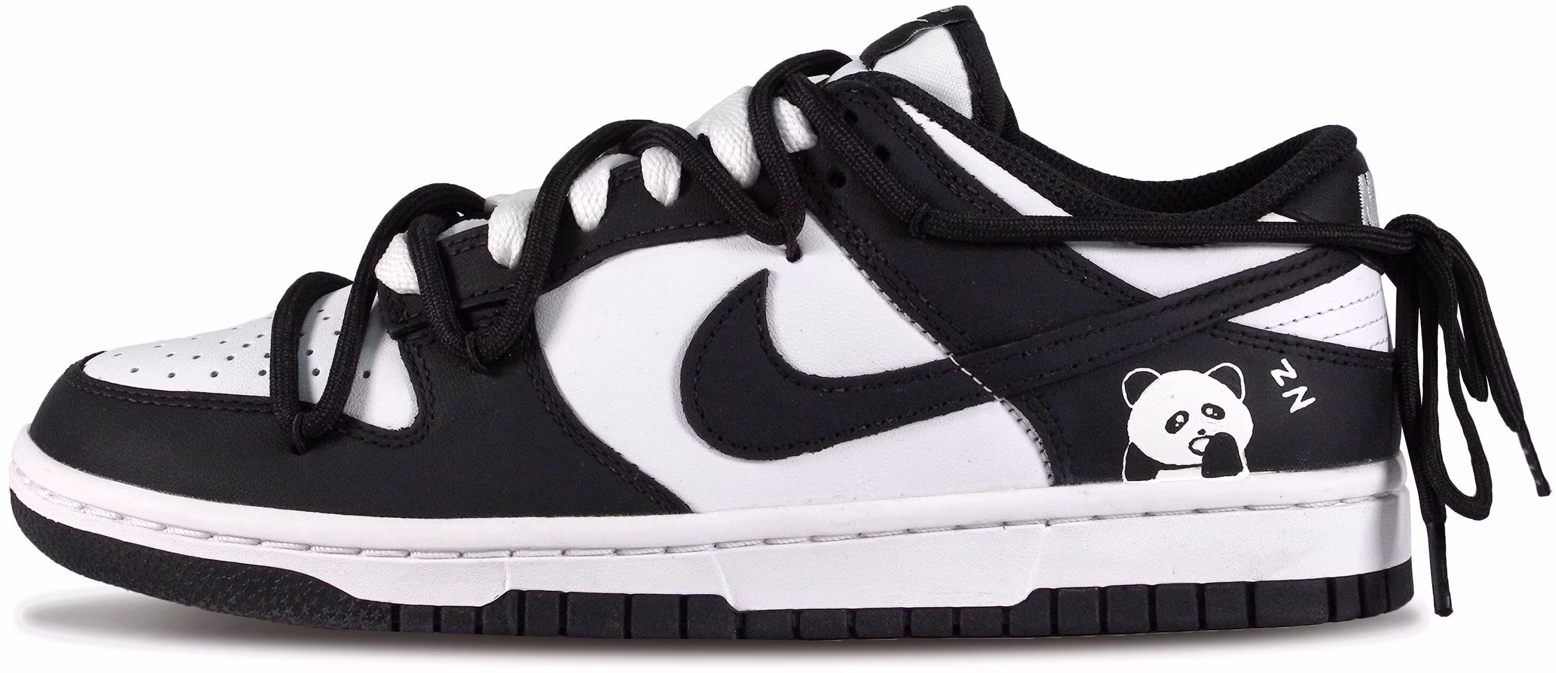 custom-shoes-women-nike-dunk-low-retro-sleepy-panda
