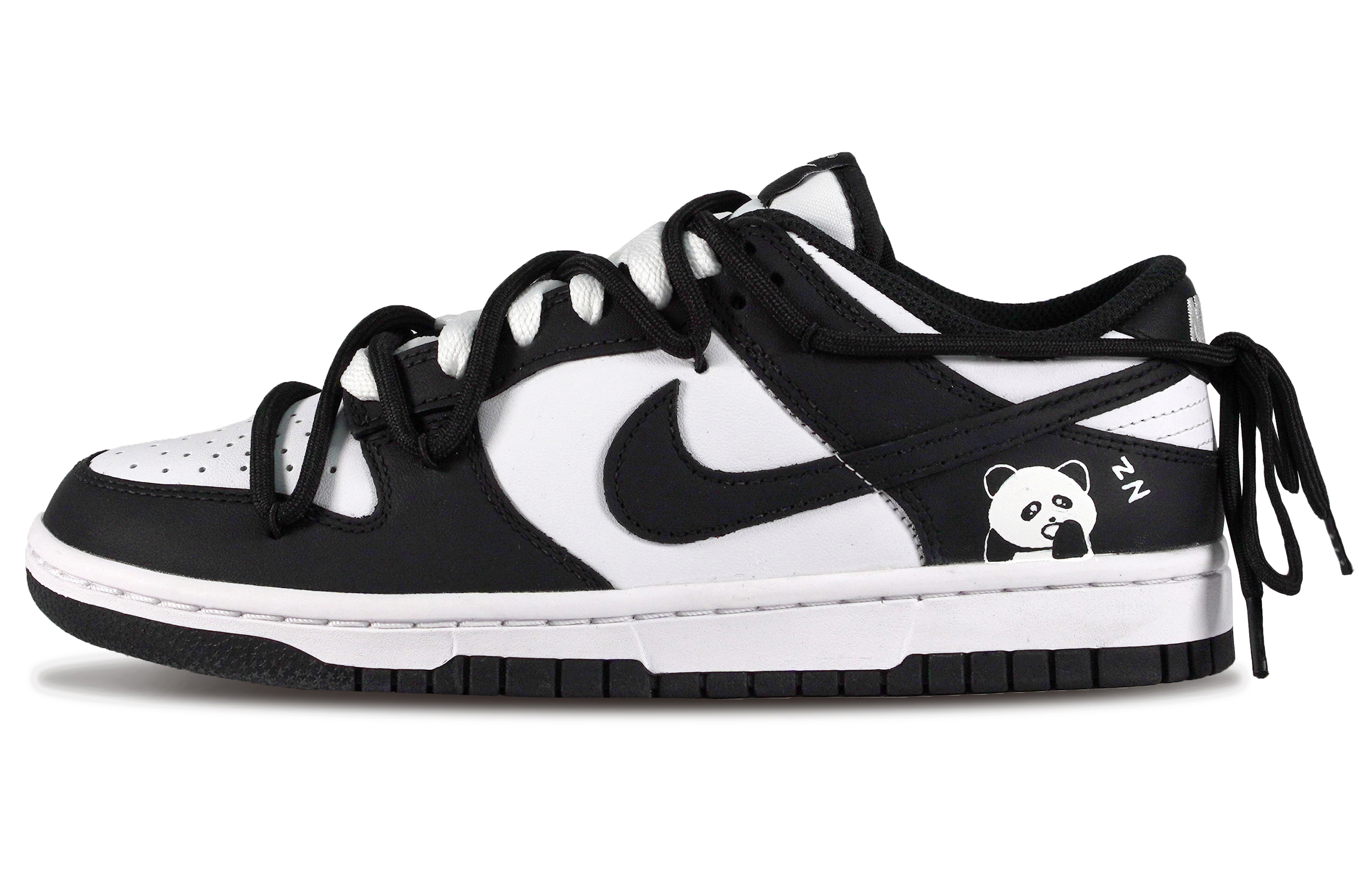 Buy (W) [Kasus Kasut] Nike Dunk Low Retro 'Panda Mengantuk' DD1503-101(Team84-女款小熊猫)