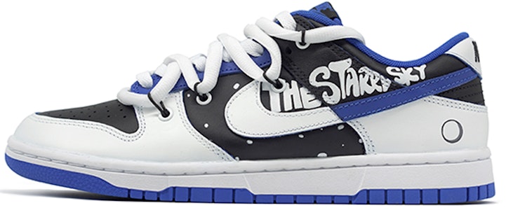 (W) Zapatillas Nike Dunk Low Retro 'Tema Espacial Personalizado' CW1590-001(Team-R-女款-星途喷绘白黑蓝) Buy (W) Zapatillas Nike Dunk Low Retro 'Tema Espacial Personalizado' CW1590-001(Team-R-女款-星途喷绘白黑蓝)