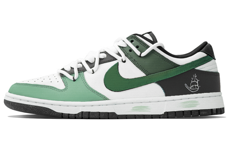 [Custom Shoes] (W) Nike Dunk Low Retro 'White Green'