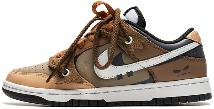 custom-shoes-women-nike-dunk-low-retro-white-brown