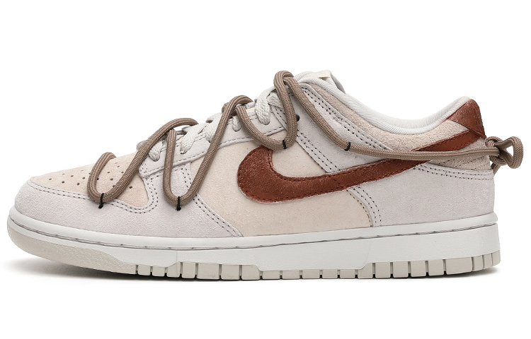 Buy (W) [定制鞋] 耐克Dunk Low Retro PRM‘浅灰-奶油’ DD8338-001(Team15-气泡水母奶油栗子)