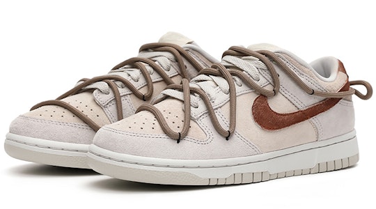【定制球鞋】 Nike Dunk Low Retro PRM" Vast Grey" 戶外風 奶油 低筒 板鞋 女款 灰棕 Lookbook 【定制球鞋】 Nike Dunk Low Retro PRM" Vast Grey" 戶外風 奶油 低筒 板鞋 女款 灰棕