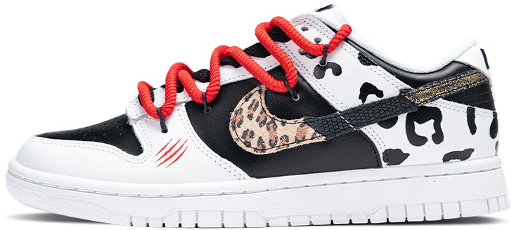 custom-shoes-women-nike-dunk-low-se-black-white-brown-leopard