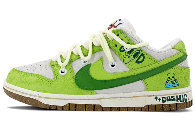 Buy (W) Zapatillas Nike Dunk Low SE 'Deconstruidas Doble Swoosh Verde Azulado' DO9457-100(TeamK-气泡青苹果QD)