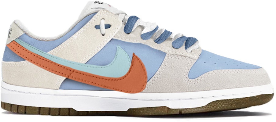 (W) 나이키 덩크 로우 SE '역방향 크림 블루 닉스' (커스텀) DO9457-100(TeamY-男女款双勾反转奶油蓝) Order (W) 나이키 덩크 로우 SE '역방향 크림 블루 닉스' (커스텀) DO9457-100(TeamY-男女款双勾反转奶油蓝)