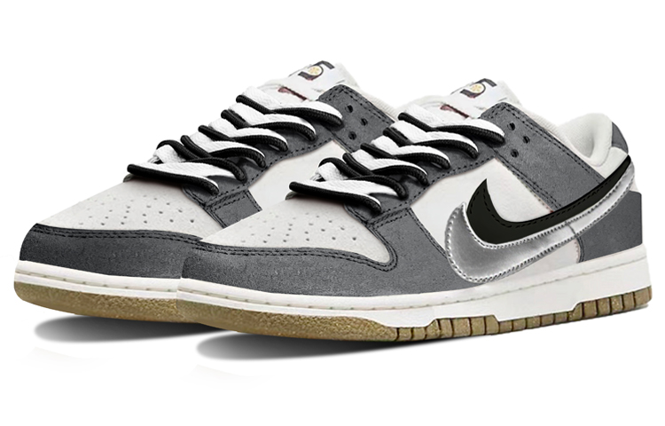 Lookbook 【客製球鞋】Nike Dunk Low SE "85" 雙勾霧霾灰 科技未來 簡約工業風 高街 低筒 板鞋 女款 灰黑