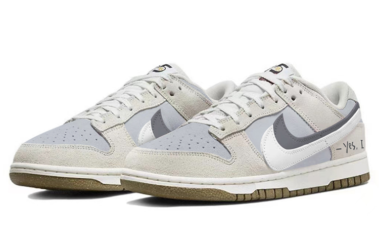 Lookbook 【定制球鞋】Nike Dunk Low SE 雙勾 反轉霧霾灰 復古 告白 高街 低幫 板鞋 女款 灰白
