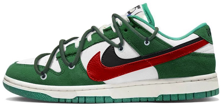 custom-shoes-women-nike-dunk-low-se-green-red