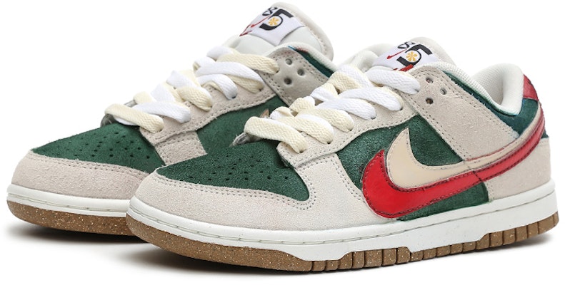 【定制球鞋】 Nike Dunk Low SE "85" 美式街頭 低筒 板鞋 女款 灰綠紅 Lookbook 【定制球鞋】 Nike Dunk Low SE "85" 美式街頭 低筒 板鞋 女款 灰綠紅