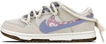 Buy 【定製球鞋】Nike Dunk Low SE 雙層 Swoosh 復古解構 vibe 腰果花 麻繩鞋帶 低幫 板鞋 女款 灰粉紫