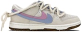 Order 【定製球鞋】Nike Dunk Low SE 雙層 Swoosh 復古解構 vibe 腰果花 麻繩鞋帶 低幫 板鞋 女款 灰粉紫