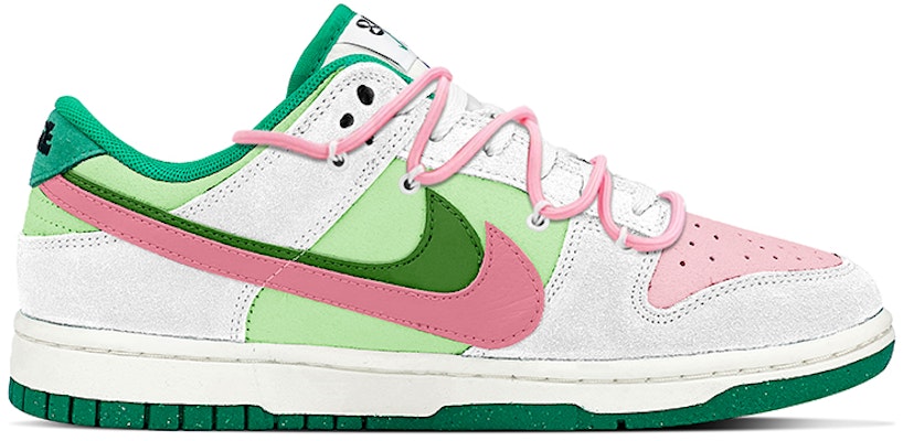 【客製化球鞋】Nike Dunk Low se "85" 經典復古雙勾 抹茶蜜桃 高級小眾 解構綁帶 低筒 滑板鞋 女款 綠粉 Order 【客製化球鞋】Nike Dunk Low se "85" 經典復古雙勾 抹茶蜜桃 高級小眾 解構綁帶 低筒 滑板鞋 女款 綠粉