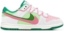 Order 【客製化球鞋】Nike Dunk Low se "85" 經典復古雙勾 抹茶蜜桃 高級小眾 解構綁帶 低筒 滑板鞋 女款 綠粉