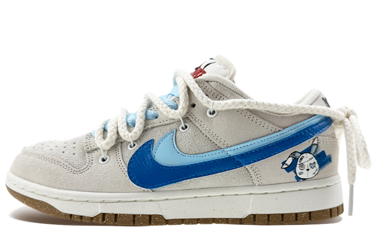 Buy (W) [Kasut Custom] Nike Dunk Low SE 'Mecha Rabbit Kelabu Biru' DO9457-100(Team40-女款机械兔双钩灰蓝)