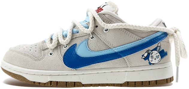 【定制球鞋】Nike Dunk Low SE 機械兔 解構鞋帶 卡通 雙勾改色 低幫 板鞋 女款 灰藍 Buy 【定制球鞋】Nike Dunk Low SE 機械兔 解構鞋帶 卡通 雙勾改色 低幫 板鞋 女款 灰藍