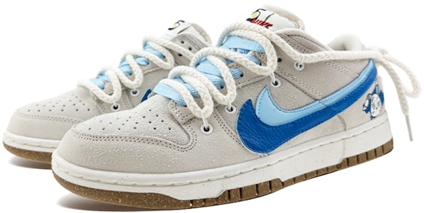 【定制球鞋】Nike Dunk Low SE 機械兔 解構鞋帶 卡通 雙勾改色 低幫 板鞋 女款 灰藍 Lookbook 【定制球鞋】Nike Dunk Low SE 機械兔 解構鞋帶 卡通 雙勾改色 低幫 板鞋 女款 灰藍
